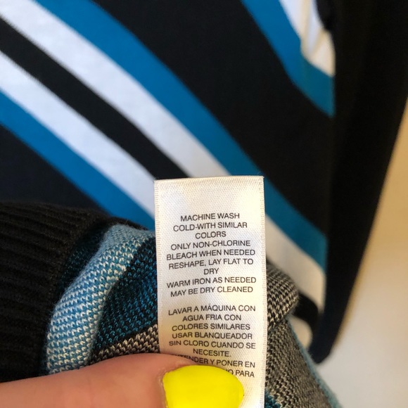 WHBM Asymmetrical Striped Sweater - Picture 8 of 10